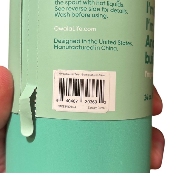 Owala FreeSip Twist 24oz Stainless Steel Water Bottle Scream Green Insulated NEW - Picture 2 of 5